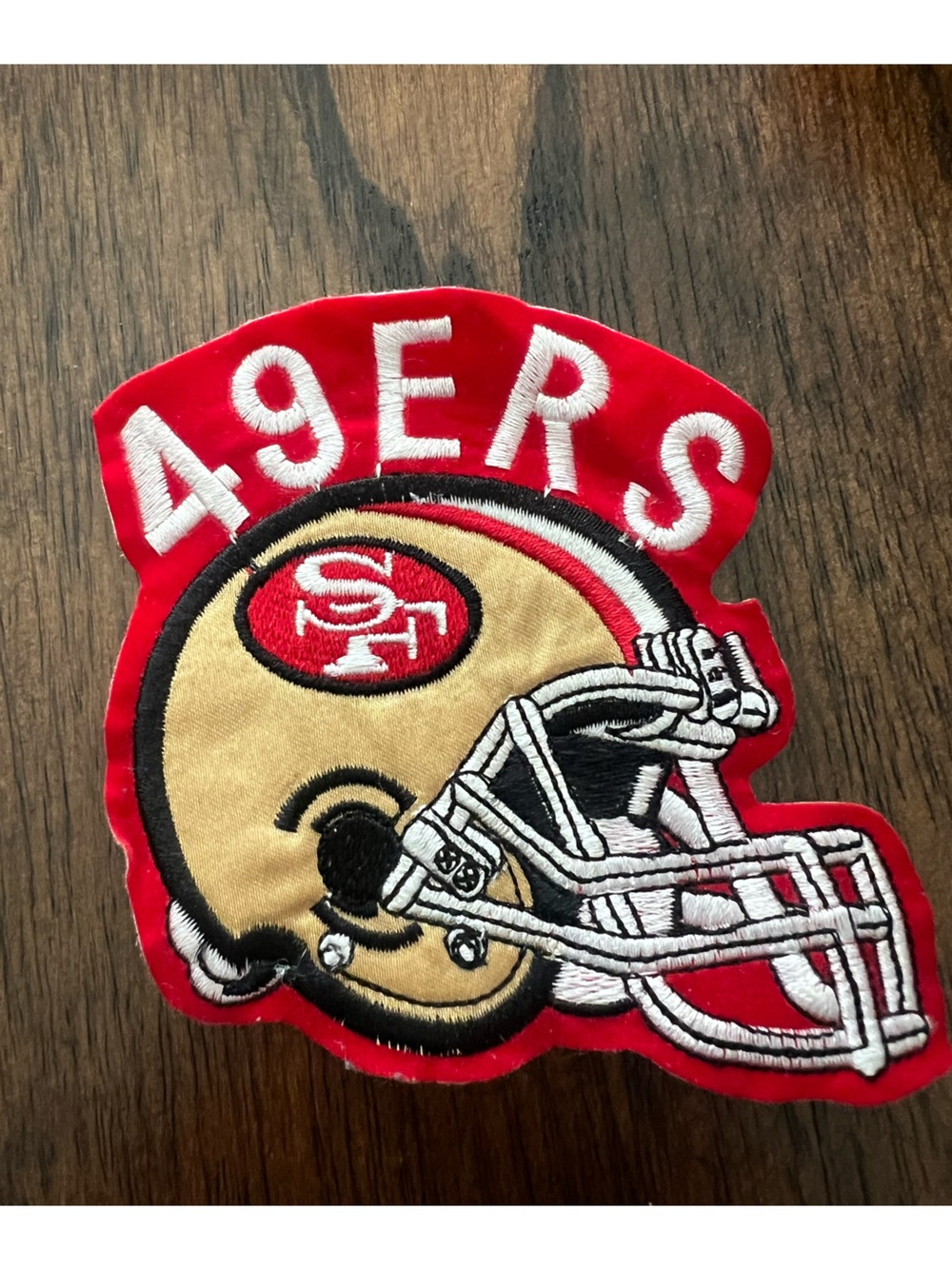 NFL San Francisco 49ers Embroidered Helmet Patch - Red, Gold, White, Black